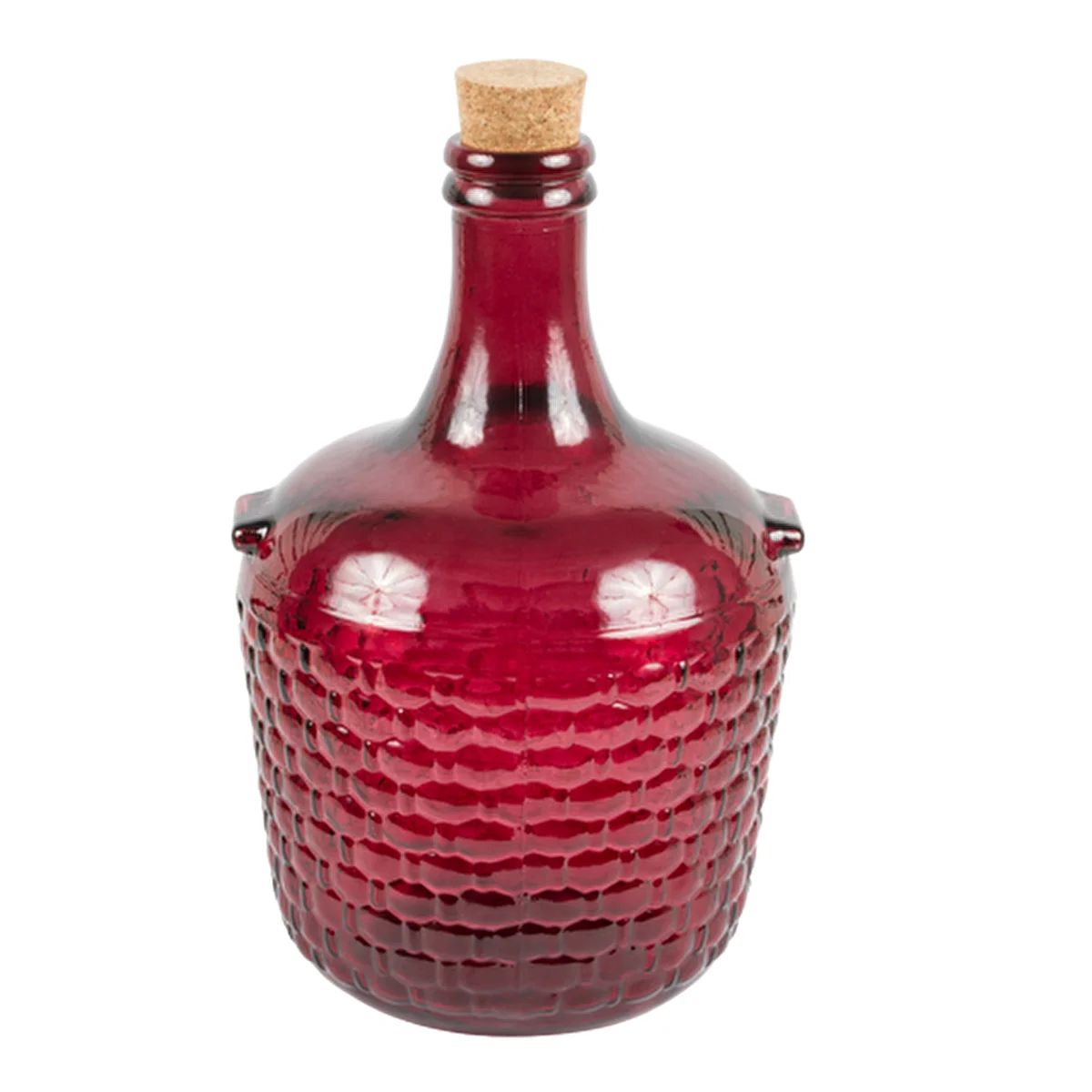4 L raspberry glass decorative growler / gallon