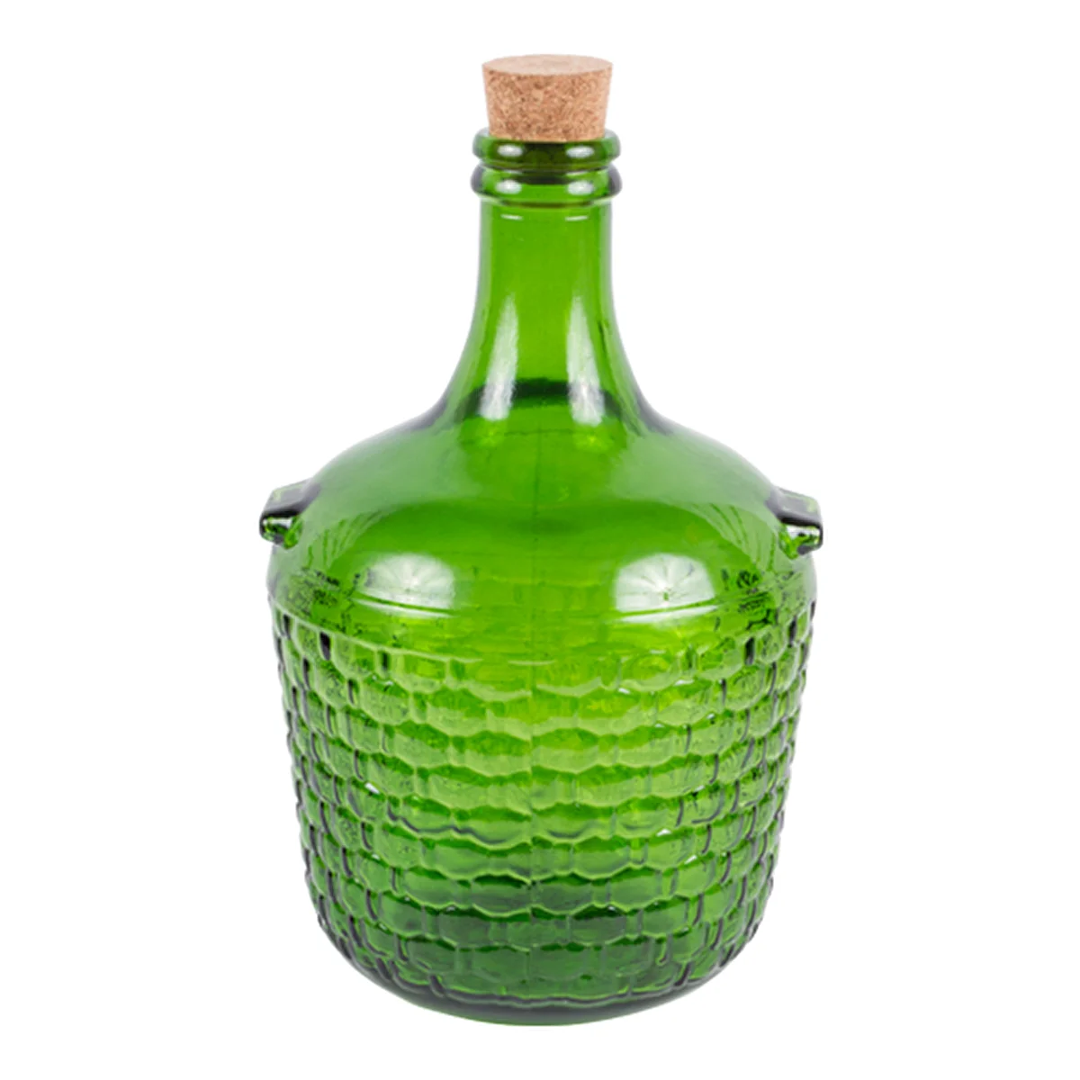 4l green glass decorative growler / gallon