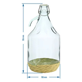 5l wicker wrapped swing top cap carboy / gallon "Dama" – photo 2