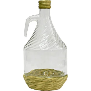 1l wicker wrapped carboy / gallon with screw cap "Dama" – photo 1