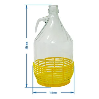 5l glass carboy / gallon with handle "Dama" – photo 2