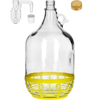 5 L Lady demijohn with a screw cap, plastic basket, stopper and horizontal airlock – a set of 4 pcs – photo 2
