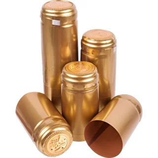 Heat Shrink Perforated Capsules Ø31mm , 100pcs. , gold
