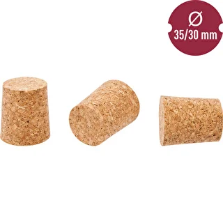 Natural tapered cork Ø30/35mm , agglomerate  – photo 2