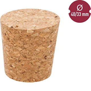 Natural tapered cork Ø33/40mm , agglomerate  – photo 2