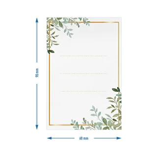 Self-adhesive labels 60x90 mm for bottles, jars, gifts floral design - 20 pcs – photo 4