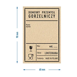 Self-adhesive labels, 60x90 mm, for bottles, vodka, Polish People’s Republic, 20 pcs – photo 4