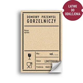 Self-adhesive labels, 60x90 mm, for bottles, vodka, Polish People’s Republic, 20 pcs – photo 2