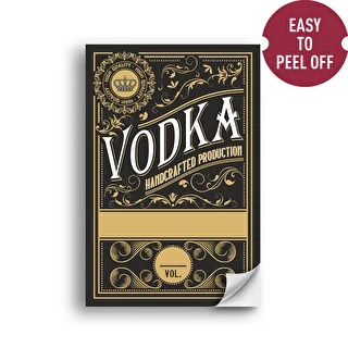 Self-adhesive labels, 60x90 mm, for bottles, vodka, 3 patterns – photo 6