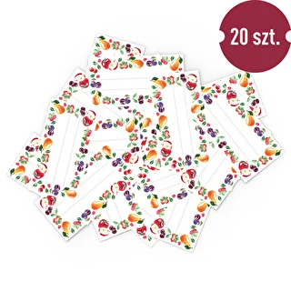 Self-adhesive labels, mix, fruit pattern, 85/45 mm – photo 3