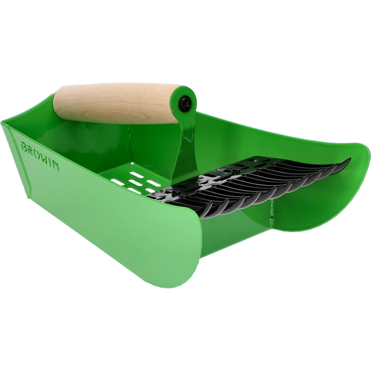 Small fruit picker, metal green