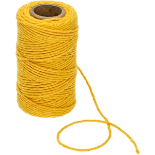 Yellow cotton twine 100 g – photo 3