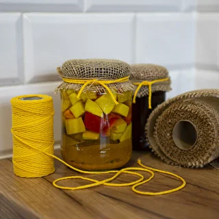 Yellow cotton twine 100 g – photo 14