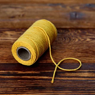 Yellow cotton twine 100 g – photo 5