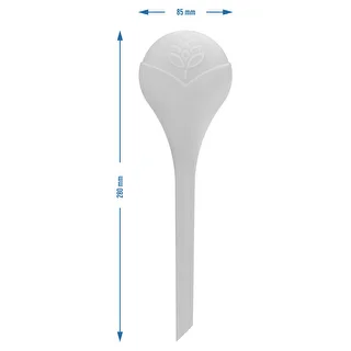 Plant watering globes, white, semi-transparent, 2 pcs – photo 4