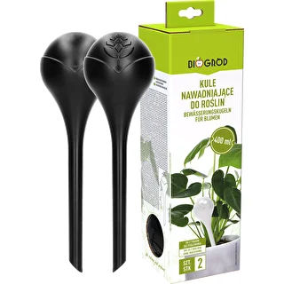Plant watering globes, black, matt, 400 ml, 2 pcs – photo 3