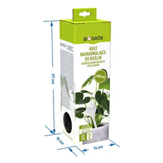 Plant watering globes, black, matt, 400 ml, 2 pcs – photo 4