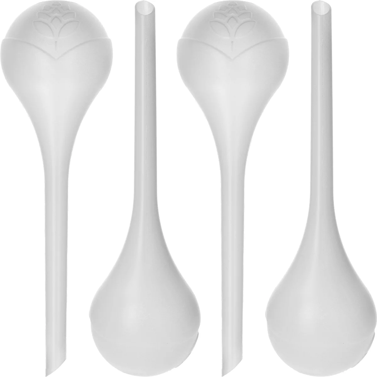 Plant watering globes, white, semi-transparent, 400 ml, 4 pcs
