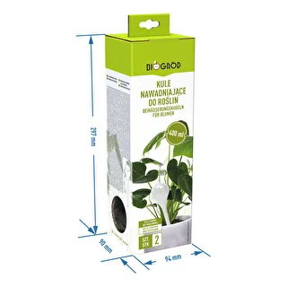 Plant watering globes, black, transparent, 400 ml, 2 pcs. – photo 6