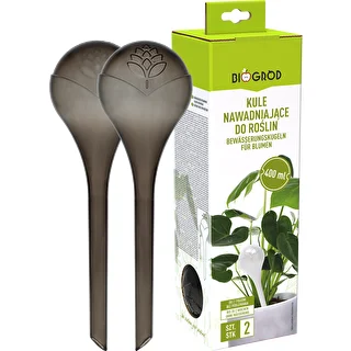 Plant watering globes, black, transparent, 400 ml, 2 pcs. – photo 3