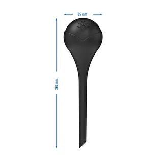 Plant watering globes, black, matt, with a plug, 4 pcs – photo 6