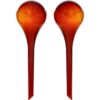 Plant watering globes, amber colour, transparent, 400 ml, 2 pcs