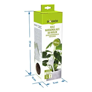Plant watering globes, amber colour, transparent, 400 ml, 2 pcs – photo 6