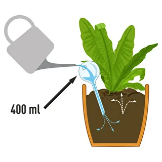 Plant watering globes, white, semi-transparent with a plug, 4 pcs – photo 5