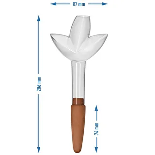 Plant irrigator - leaf transparent with ceramic spike, 120 ml – photo 5