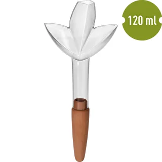 Plant irrigator - leaf transparent with ceramic spike, 120 ml – photo 2
