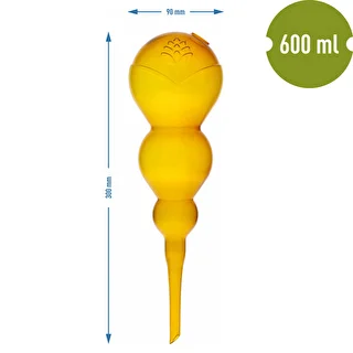 Triple Watering Globe (Three-Chamber), Transparent Yellow, 600 ml – photo 5