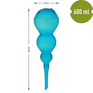 Triple Watering Globe (Three-Chamber), Transparent Blue, 600 ml – photo 5