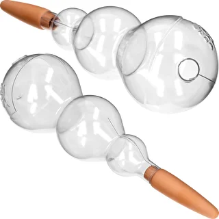 Triple Watering Globe (Three-Chamber), Transparent and Clear, with Ceramic Spike, 600 ml – photo 2