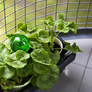 Triple Watering Globe (Three-Chamber), Transparent Green with Ceramic Spike, 600 ml – photo 9