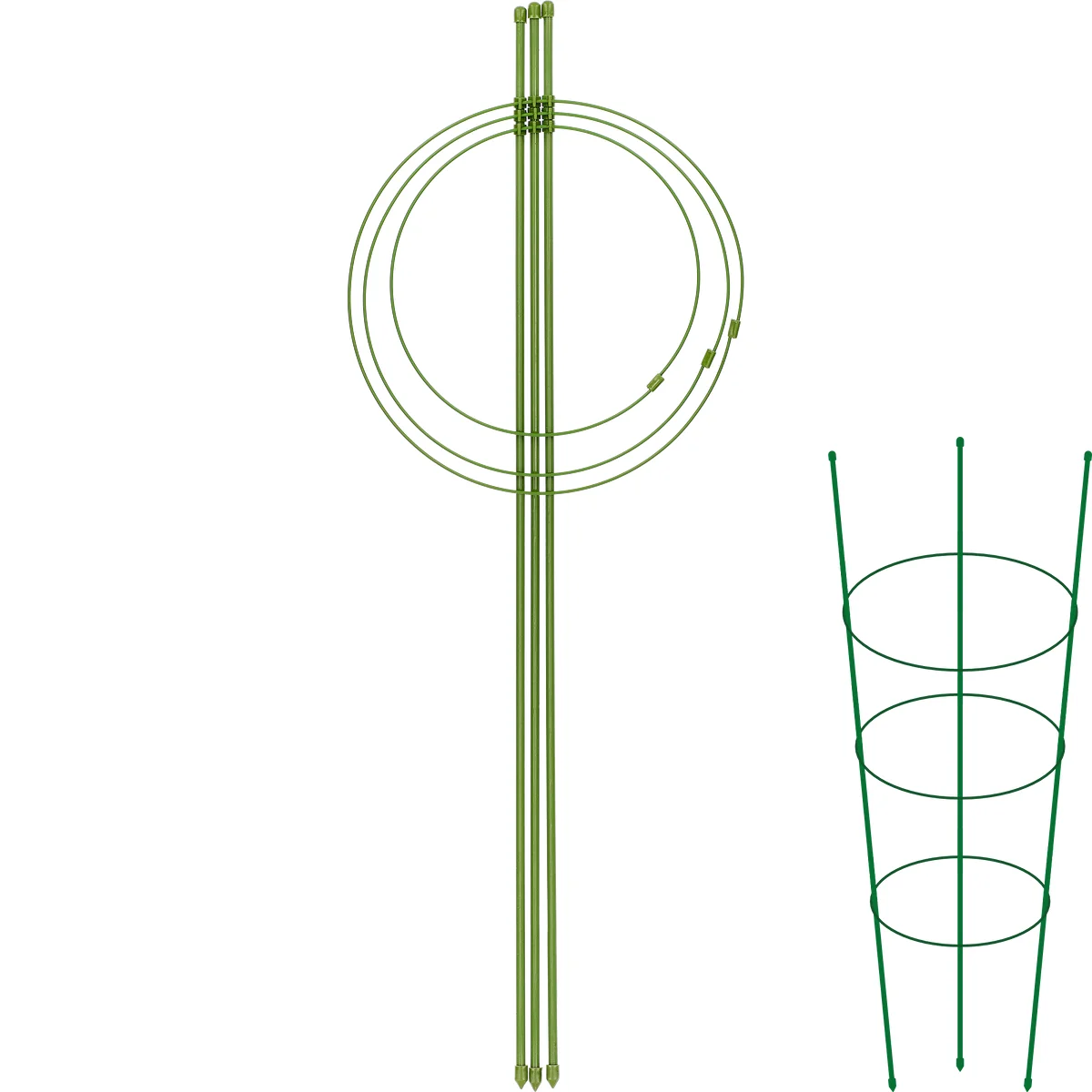 Garden plant support rings , 3 rings 0,75m