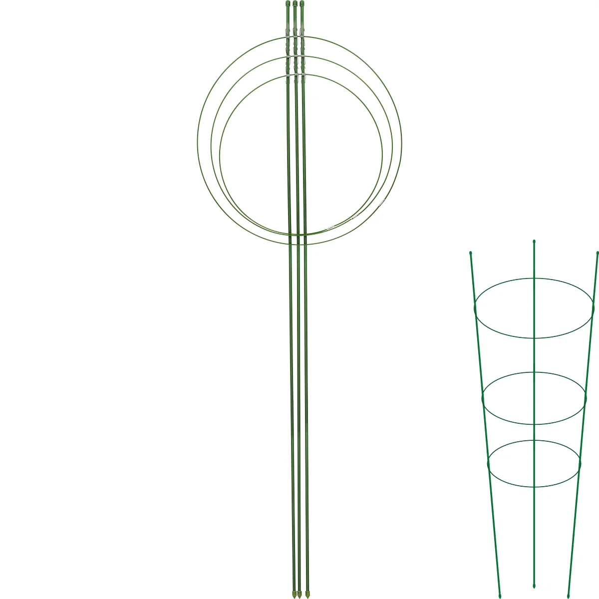 Garden plant support rings , 3 rings 1,25m