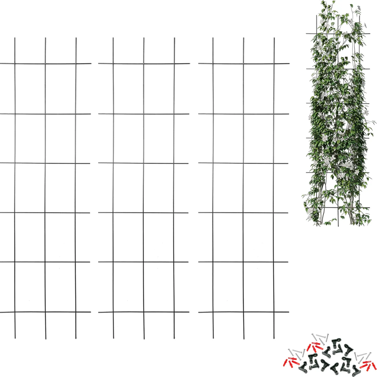 Plant Support - Garden Trellis 150 x 45 cm 3 pcs