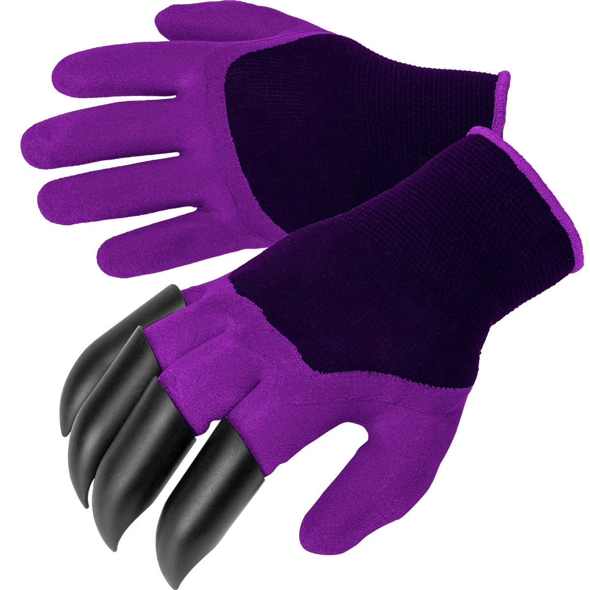 Gardening gloves with claws – purple