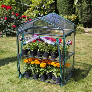 Mini greenhouse with 2 shelves 69x49x95cm – photo 2