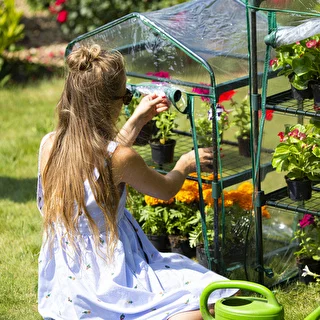 Mini greenhouse with 2 shelves 69x49x95cm – photo 4
