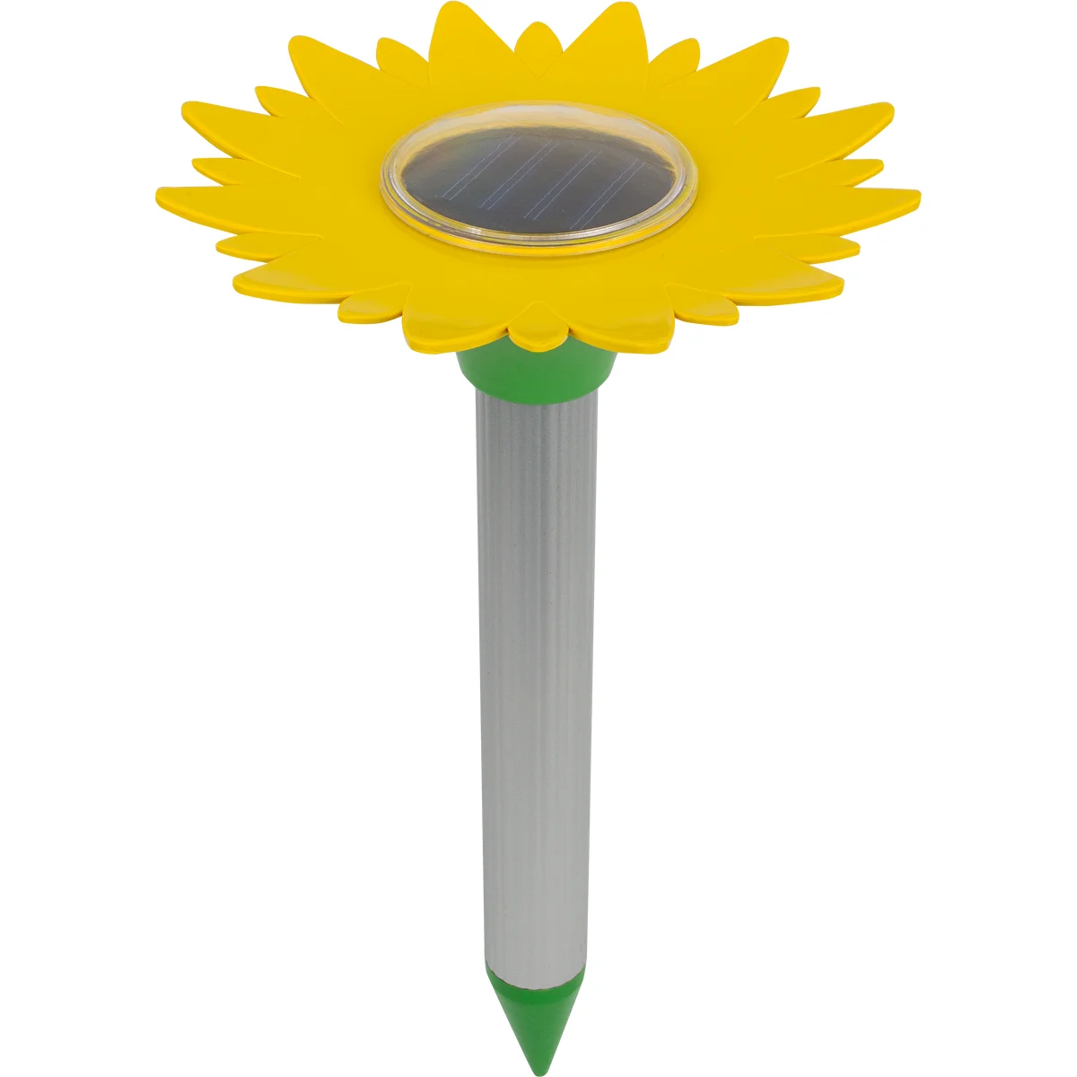 Mole repellent powered with a solar battery