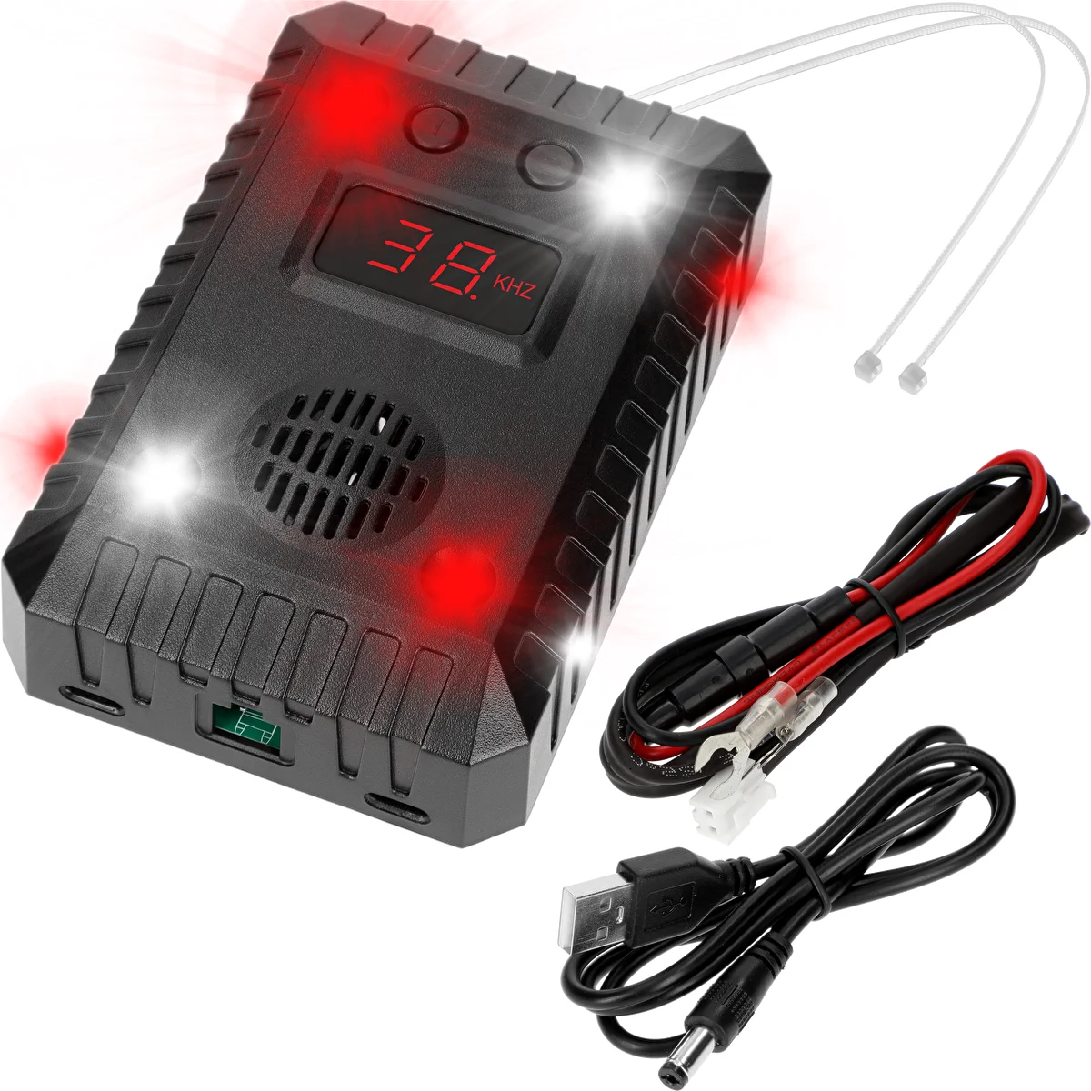 Marten and Rodent Repeller for Cars and Indoor Spaces (Ultrasonic + LED)