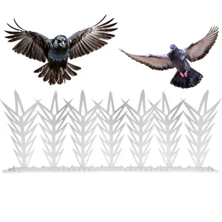 Decorative White Plastic Bird Repellent Spiked Strips - Set of 6 – photo 4