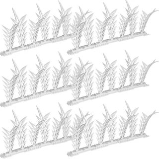 Decorative White Plastic Bird Repellent Spiked Strips - Set of 6 – photo 2