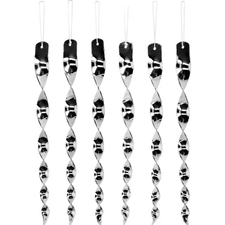 Bird scarer - reflective spirals in silver, 6 pieces