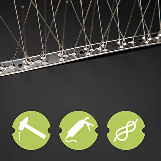 Bird spikes, on metal strip, 10 pcs. – photo 7