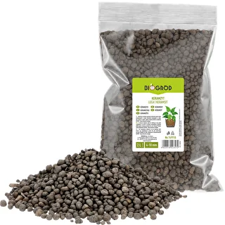 Expanded Clay Aggregate for Potted Plants, Gardening, and Glass Terrariums, 4-10 mm, 2 L