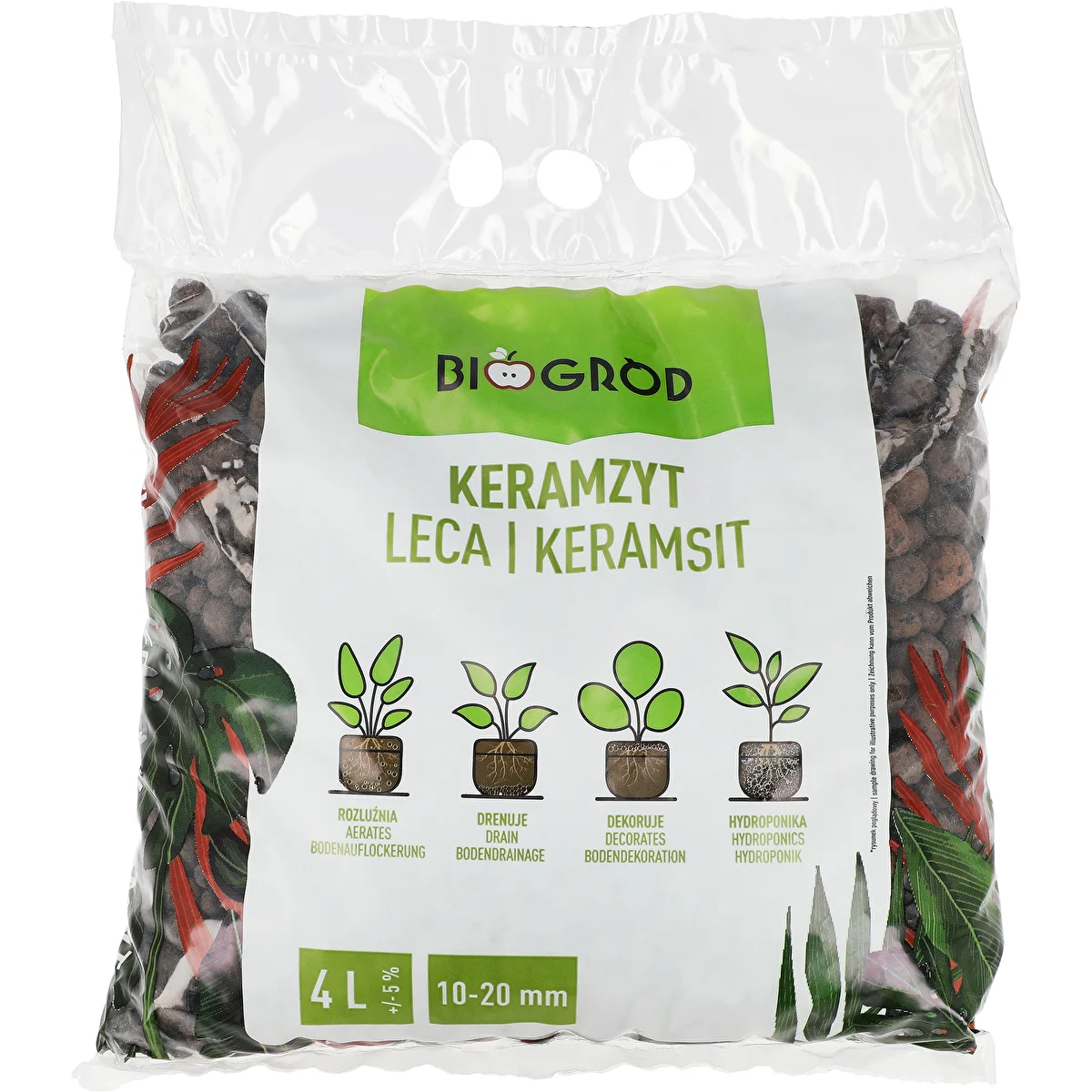 Leca , clay pebbles 10 - 20 mm, 4l