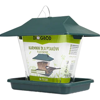 Plastic bird feeder - 19,5x14,5x18 cm, green – photo 3