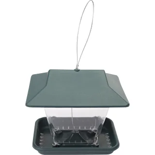 Plastic bird feeder - 19,5x14,5x18 cm, green – photo 2